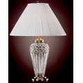 Waterford Crystal Belline Table Lamp w/ White Coolie Shade (29" High)